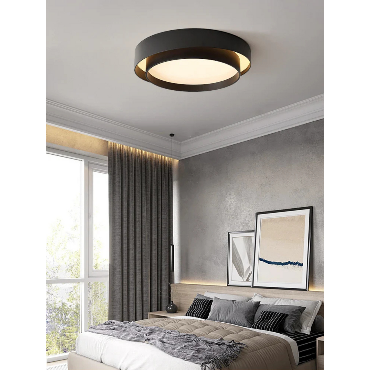 Modern Flush Mount LED Ceiling Light Fixture - Minimalist Design for Contemporary Spaces 6