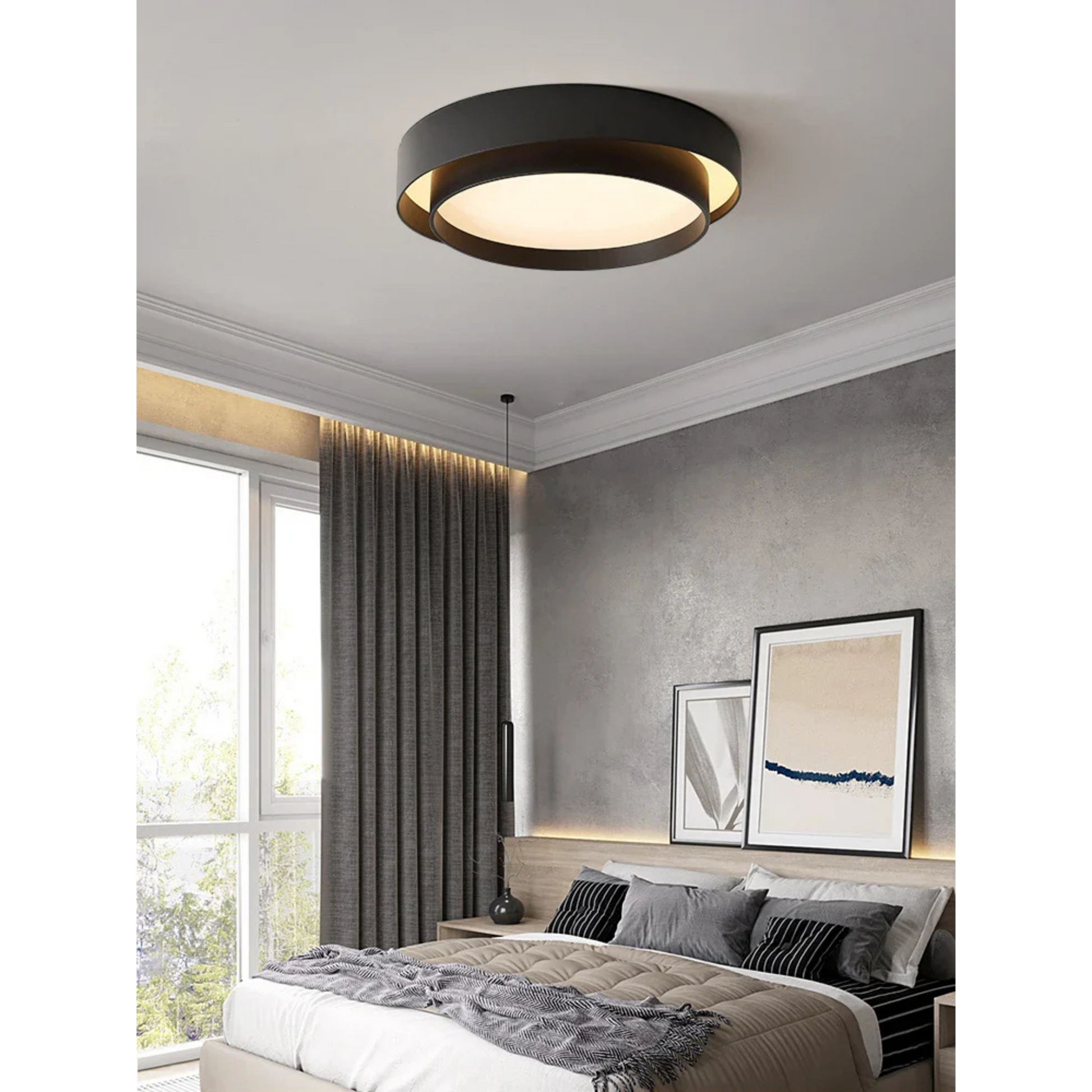 Modern Flush Mount LED Ceiling Light Fixture - Minimalist Design for Contemporary Spaces 6