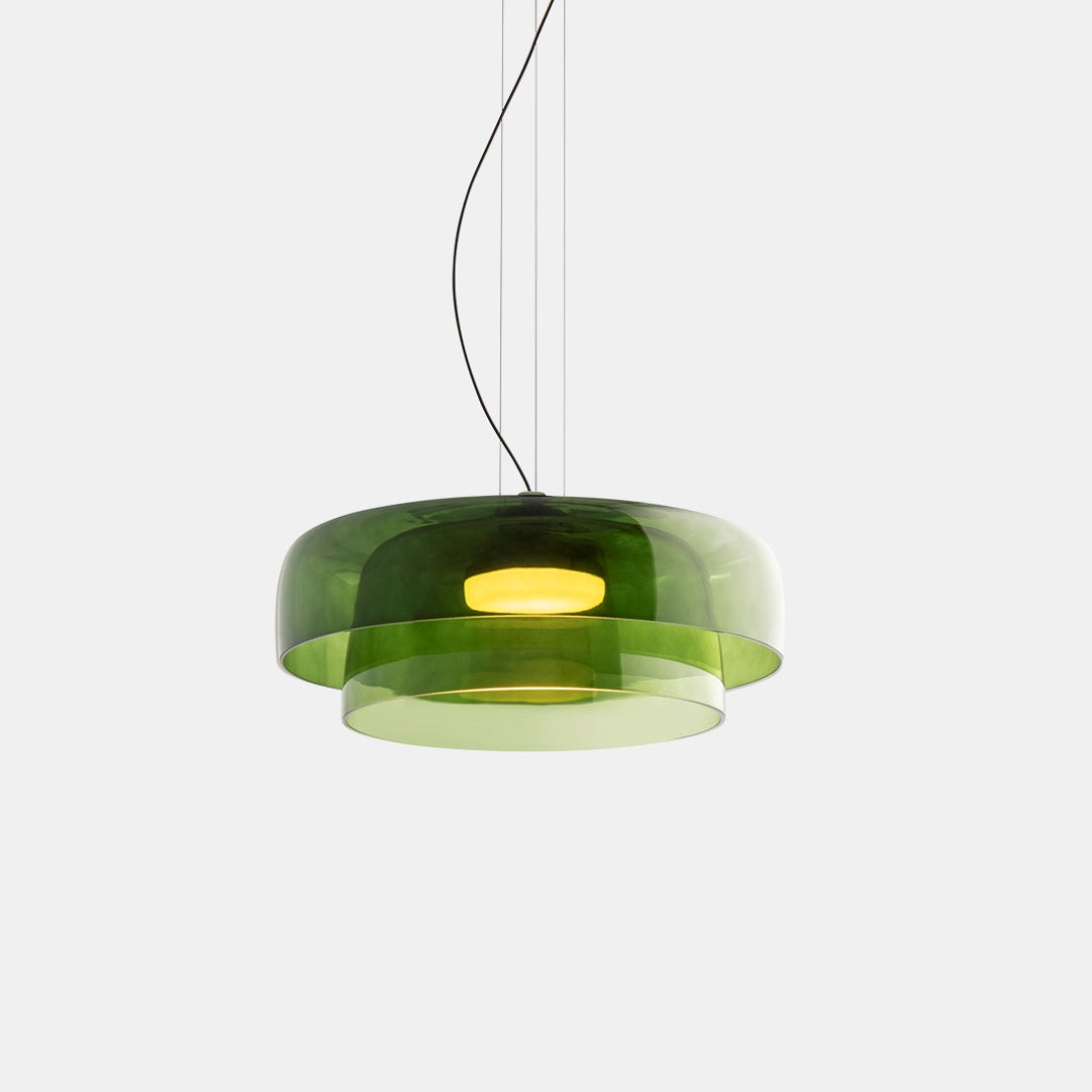Variant image for Handcrafted Glass Ceiling Light with Adjustable Cord – Orange, Green, Gray Options-5