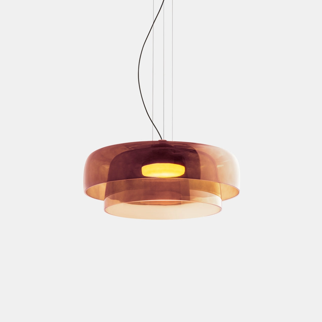 Variant image for Handcrafted Glass Ceiling Light with Adjustable Cord – Orange, Green, Gray Options-2