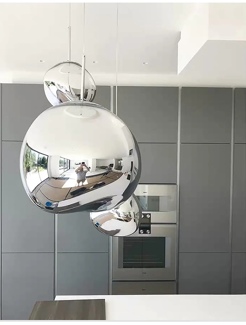 Sculptural Pendant Ceiling Light with Artistic Glass Design for Modern Dining/ Living Rooms 3