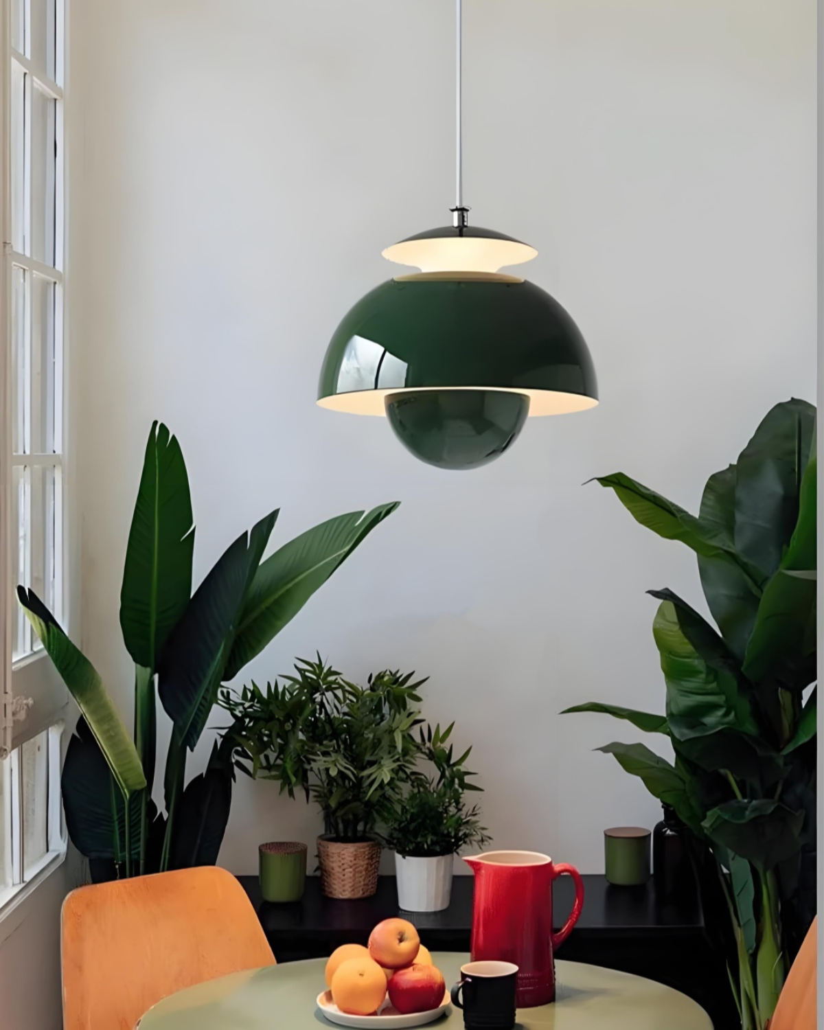Minimalist Pendant Light for Kitchen Island – 24cm White Steel & Aluminum 2