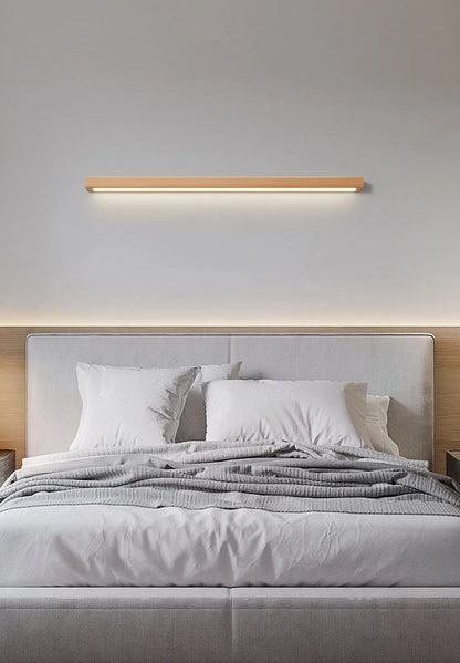 Solumi | Modern Dimmable Linear Wall Light with Wood and Acrylic