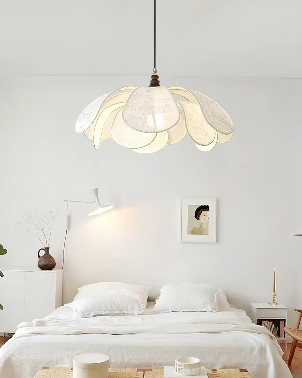 Elegant Floral Flush Mount Ceiling Light – Warm 3000K Glow for Dining or Kitchen 4