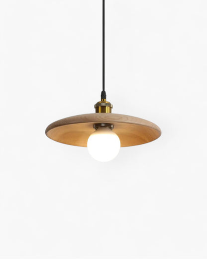 Variant image for Minimalist Wood Halo Pendant Lamp – Warm 3000K Light for Kitchen and Dining-2