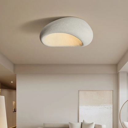 Wabi-Sabi Flush Mount Ceiling Light Fixture – Warm LED Glow in Two Sizes 5