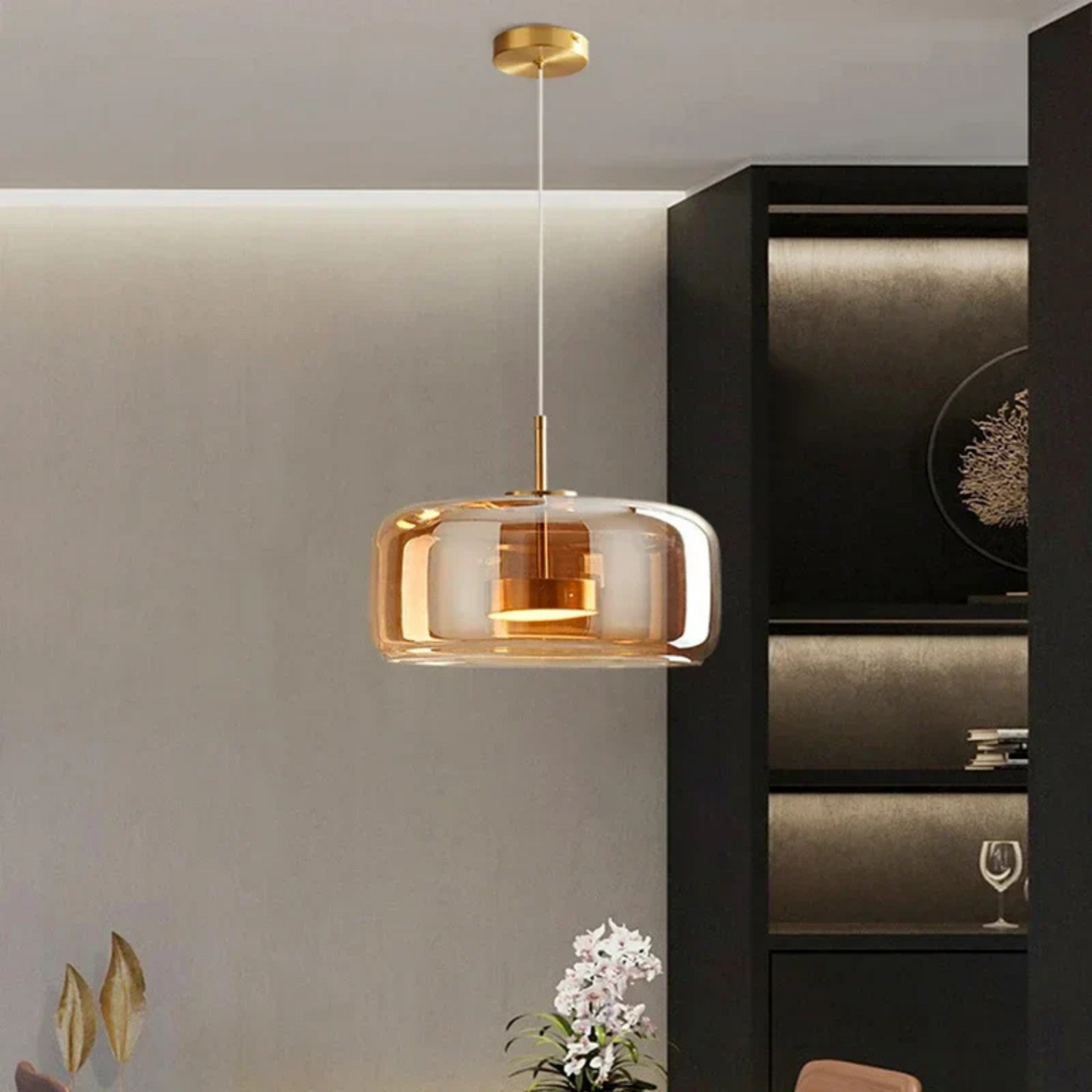 Elegant Glass Pendant Light - Modern Kitchen Pendant Lighting for Island and Dining 4