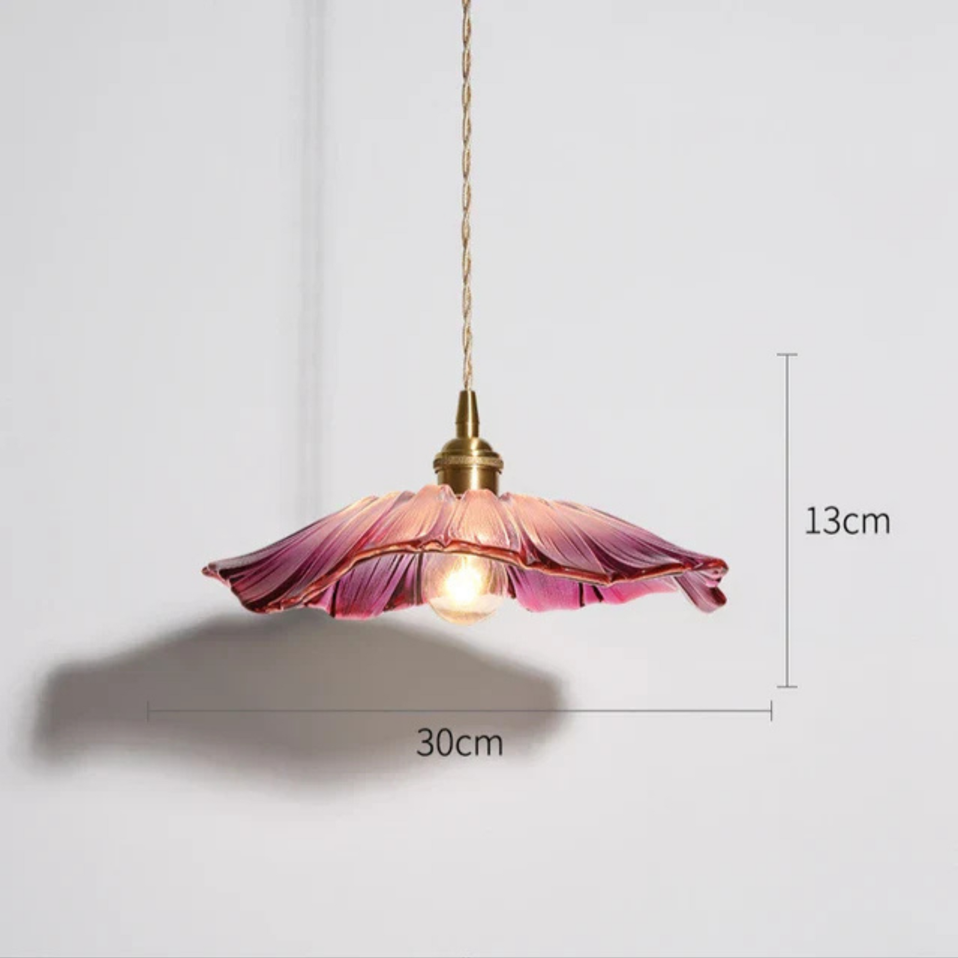 Modern Glass Flower Pendant Light for Kitchen Island – 30 cm Decorative Hanging Light 3