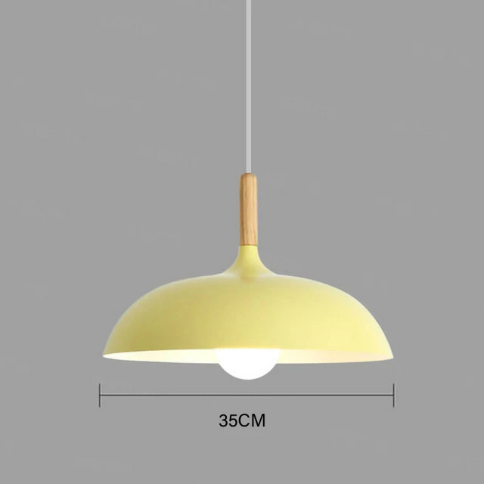 Modern LED Pendant Ceiling Light with Adjustable Cord – Iron and Oak Design 4