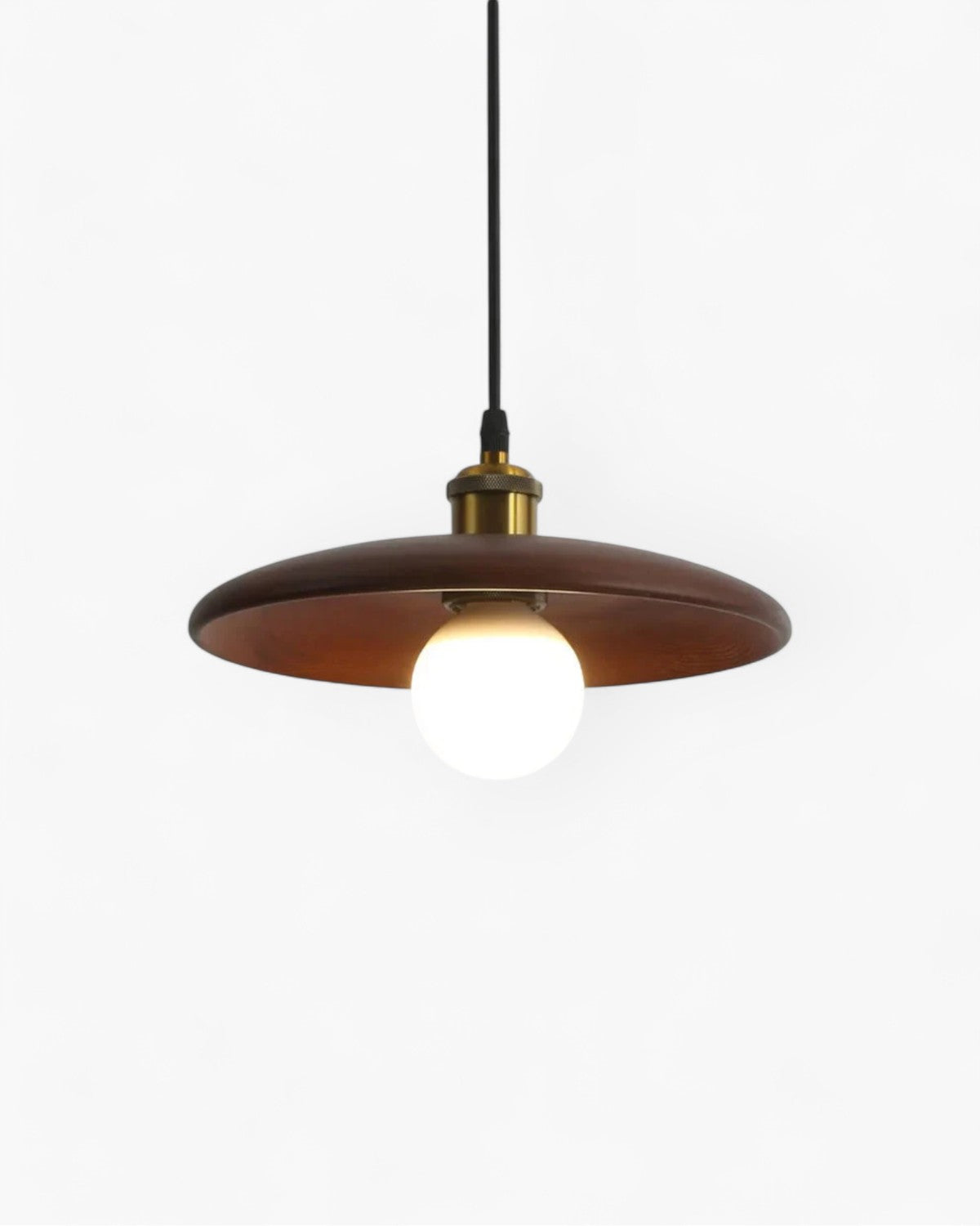 Minimalist Wood Halo Pendant Lamp – Warm 3000K Light for Kitchen and Dining 1