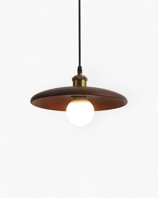 Minimalist Wood Halo Pendant Lamp – Warm 3000K Light for Kitchen and Dining 1