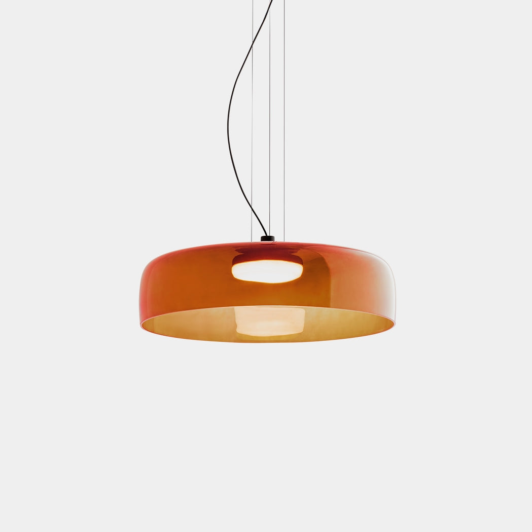 Variant image for Handcrafted Glass Ceiling Light with Adjustable Cord – Orange, Green, Gray Options-3