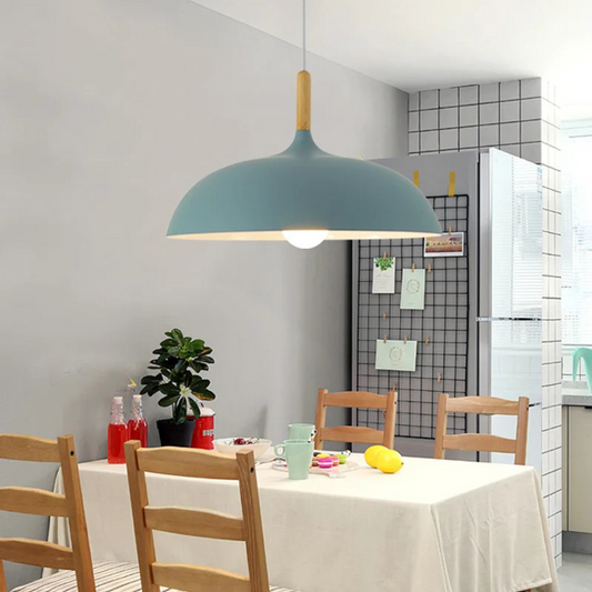 Modern LED Pendant Ceiling Light with Adjustable Cord – Iron and Oak Design 5