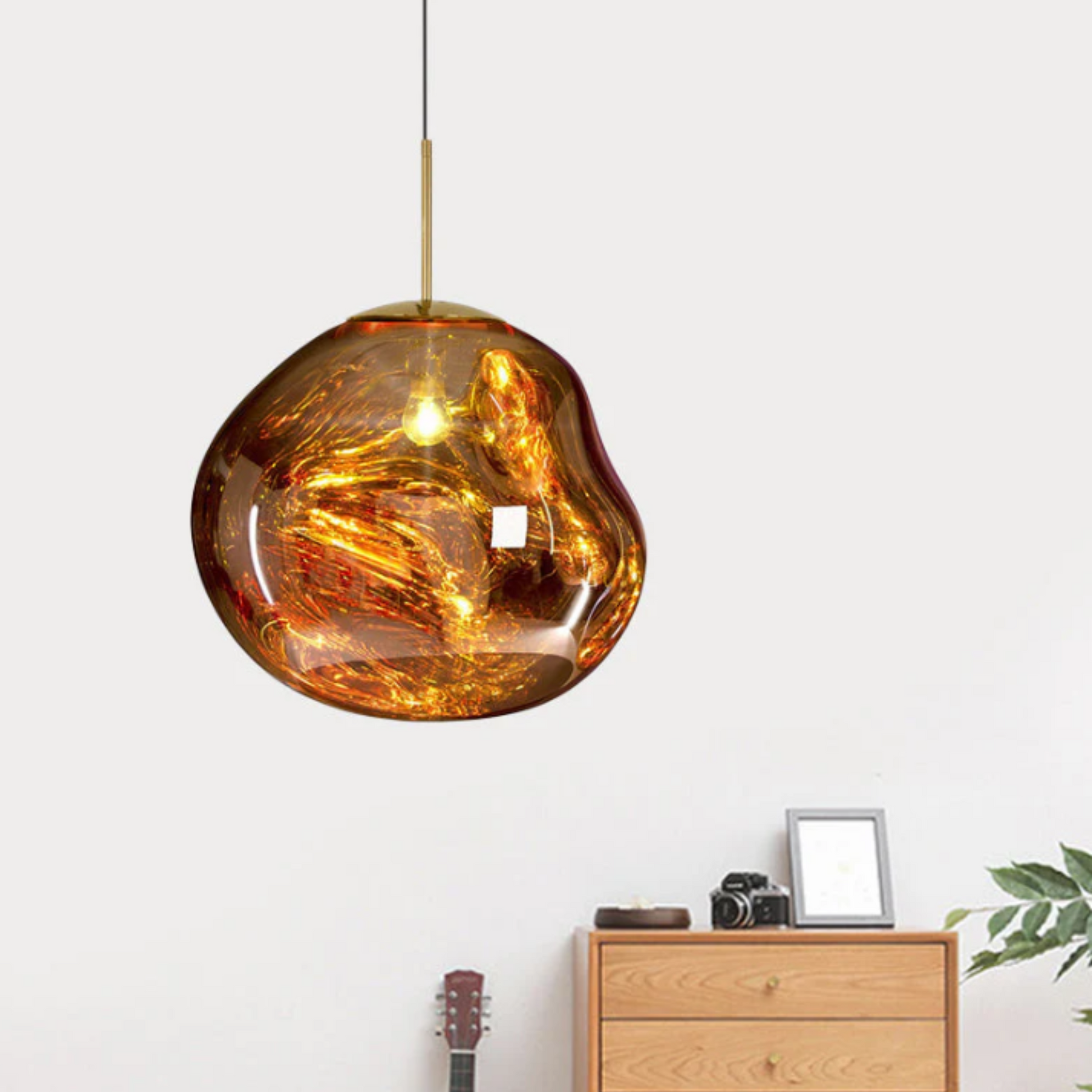 Sculptural Pendant Ceiling Light with Artistic Glass Design for Modern Dining/ Living Rooms 8