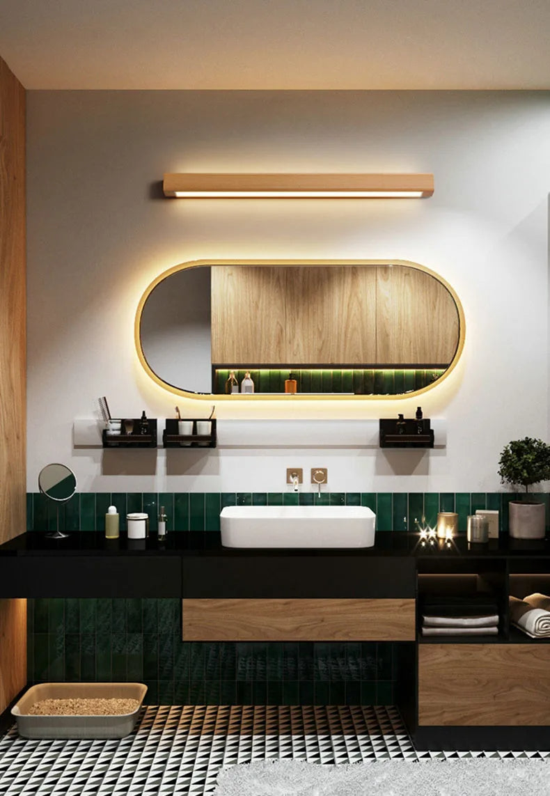 Solumi | Modern Dimmable Linear Wall Light with Wood and Acrylic
