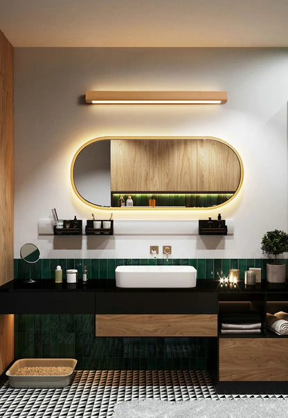 Solumi | Modern Dimmable Linear Wall Light with Wood and Acrylic
