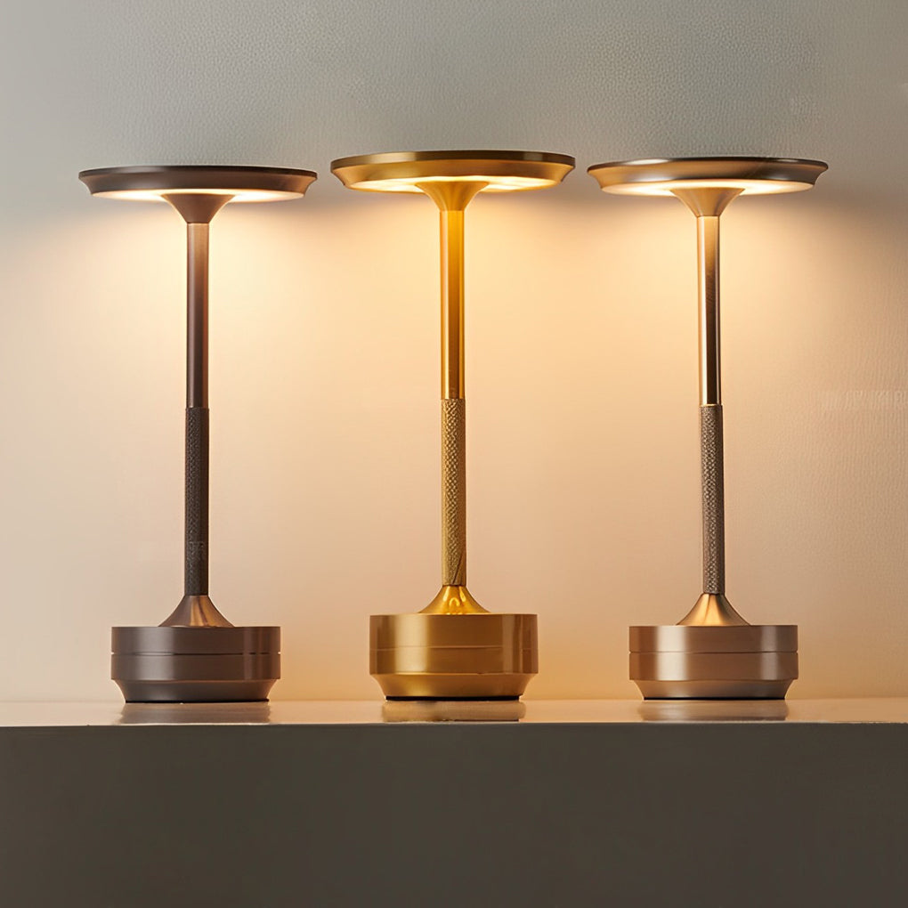 Cordless LED Table Lamp with Touch Dimming – Modern UFO Design in Gold, Silver, Black 5