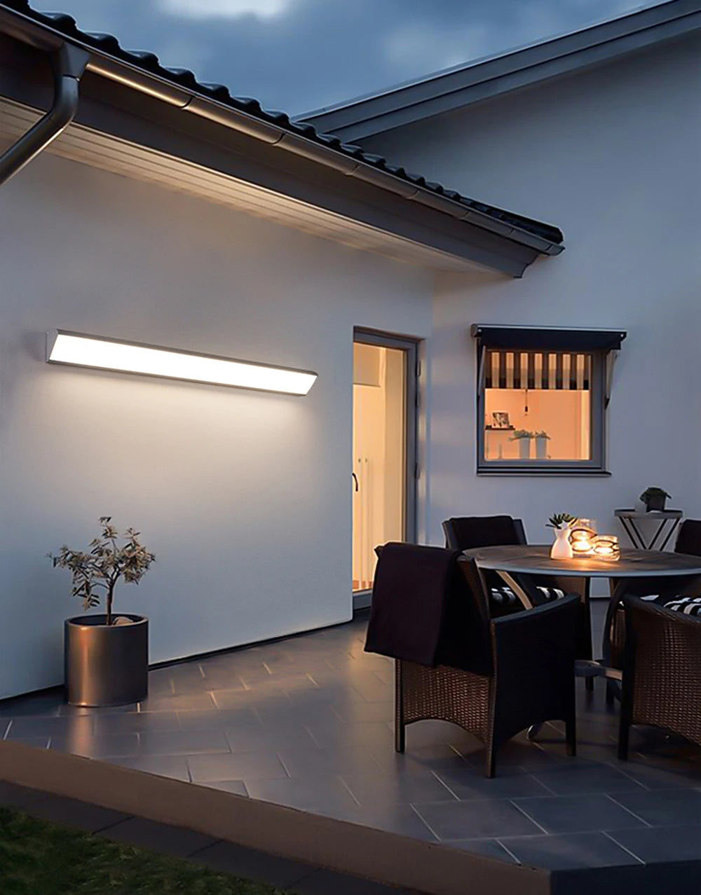 Waterproof Outdoor Wall Light, Modern LED Exterior Sconce for Terraces and Entrances