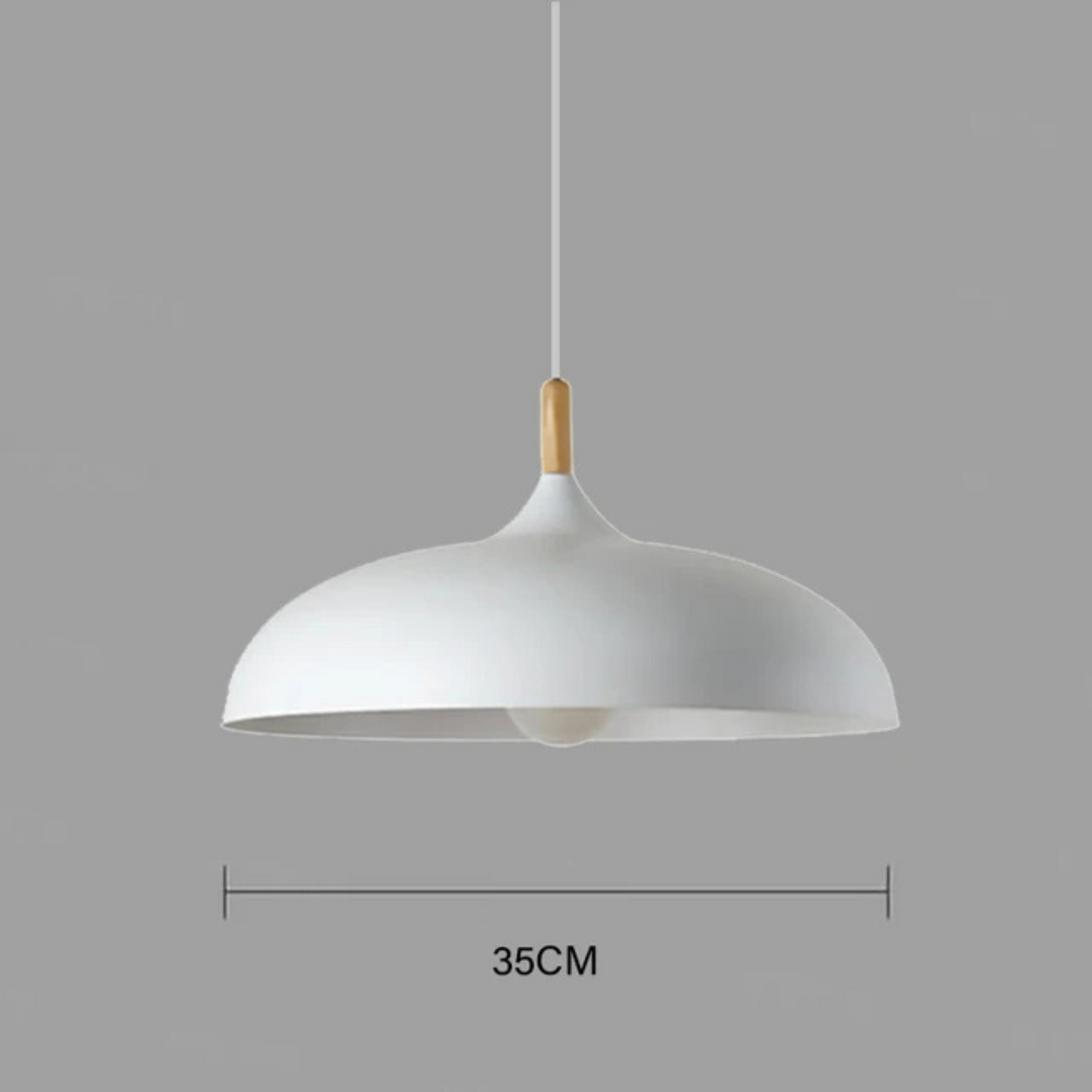 Modern LED Pendant Ceiling Light with Adjustable Cord – Iron and Oak Design 6