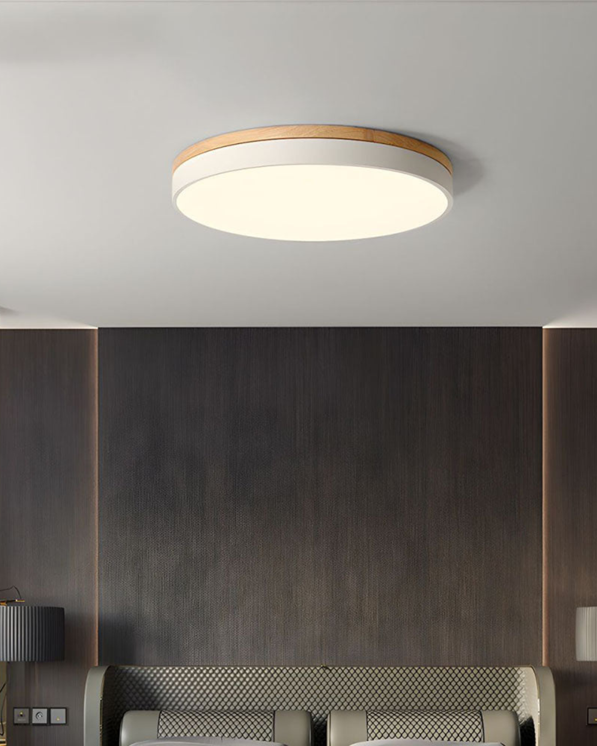 Nature-Inspired Flush Mount Ceiling Light with Oak Accents – LED, 30/40 cm 5