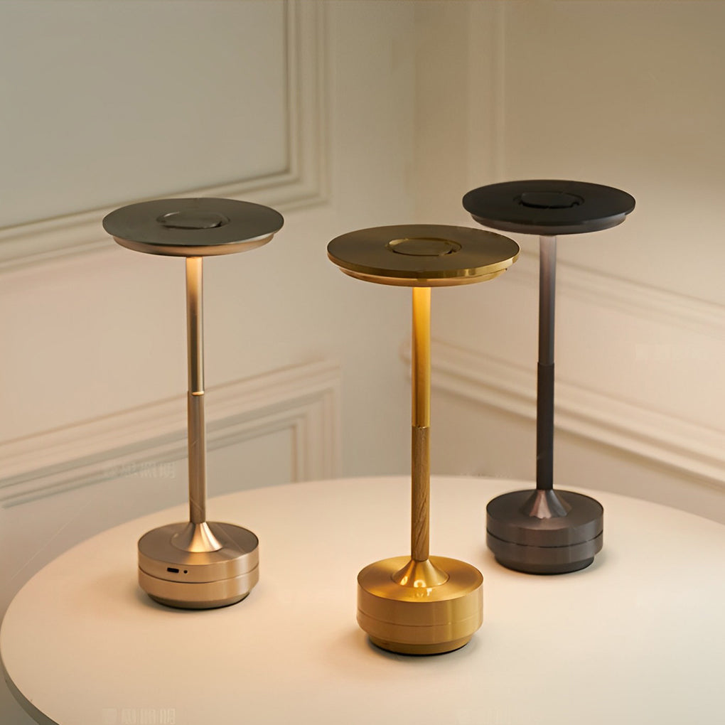Cordless LED Table Lamp with Touch Dimming – Modern UFO Design in Gold, Silver, Black 3