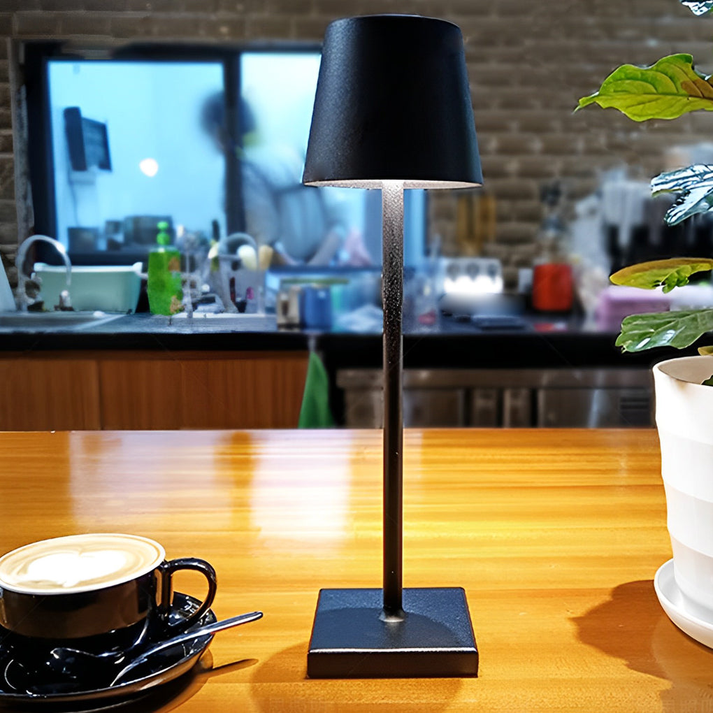 Rechargeable Touch-Control Table Lamp - Elegant Aluminum Design, Portable Cordless Bedside Lamp 5
