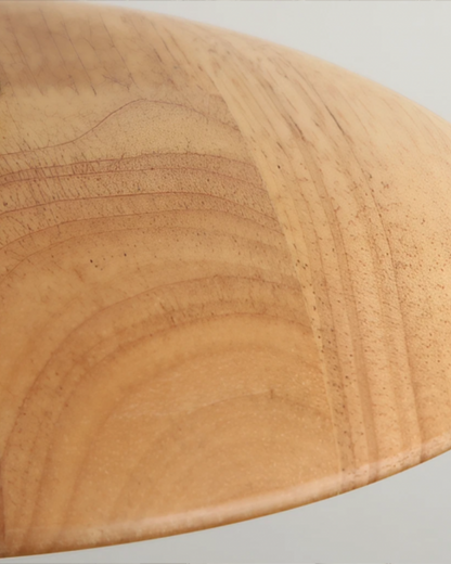 Minimalist Wood Halo Pendant Lamp – Warm 3000K Light for Kitchen and Dining 5