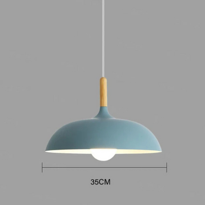 Variant image for Modern LED Pendant Ceiling Light with Adjustable Cord – Iron and Oak Design-3