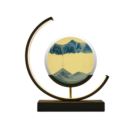 Dynamic Sand Art Table Lamp with Soothing LED Light – Modern Home Decor for Bedroom or Desk