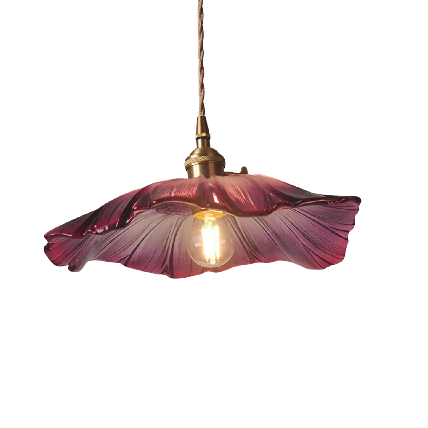 Modern Glass Flower Pendant Light for Kitchen Island – 30 cm Decorative Hanging Light