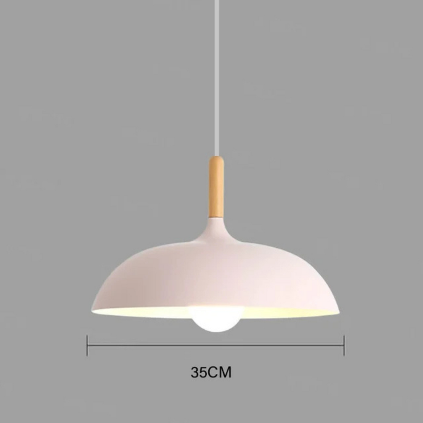 Variant image for Modern LED Pendant Ceiling Light with Adjustable Cord – Iron and Oak Design-7