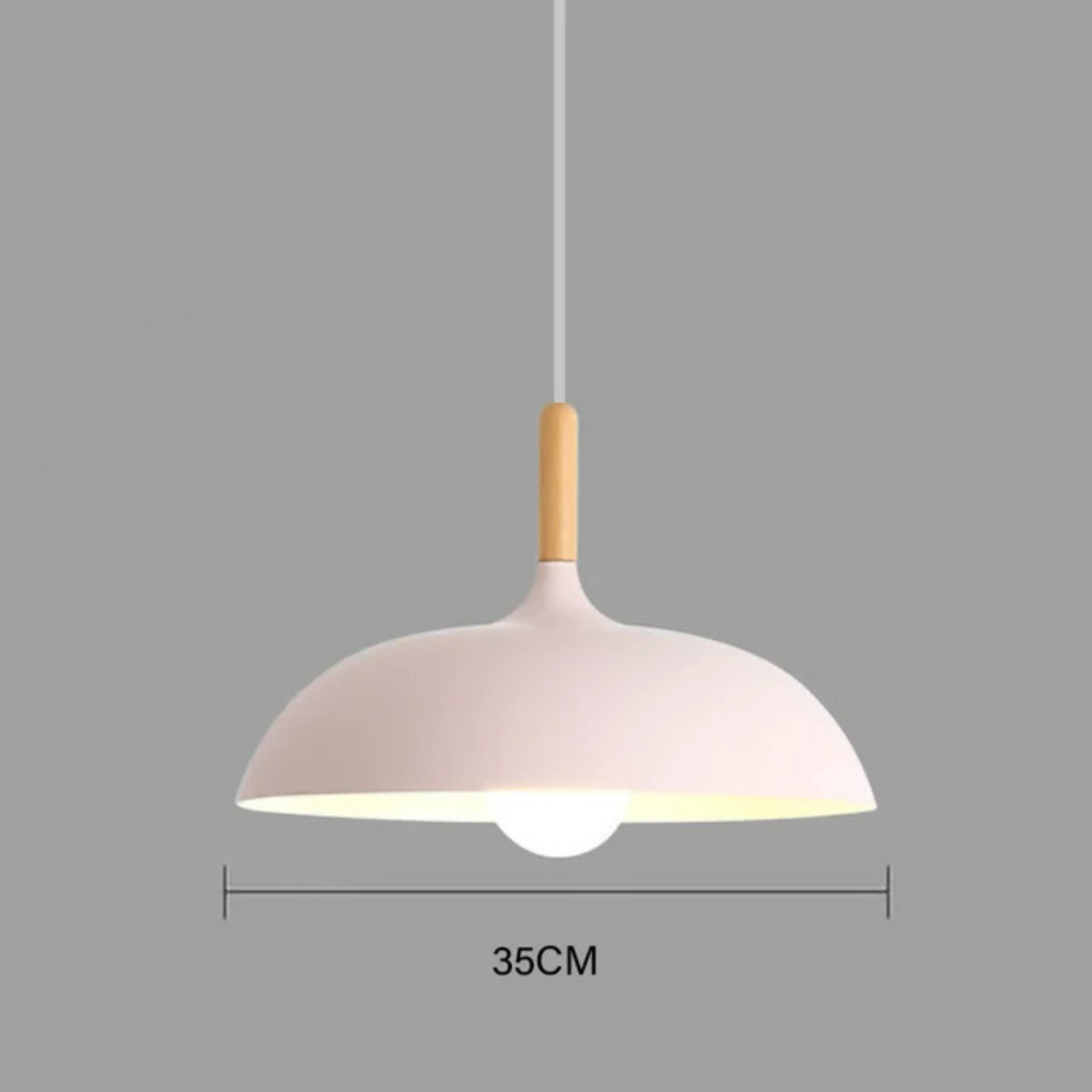 Variant image for Modern LED Pendant Ceiling Light with Adjustable Cord – Iron and Oak Design-7