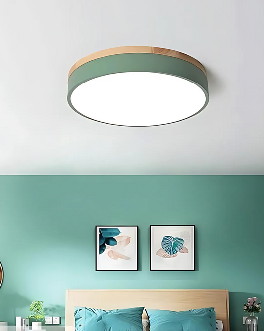 Nature-Inspired Flush Mount Ceiling Light with Oak Accents – LED, 30/40 cm 2