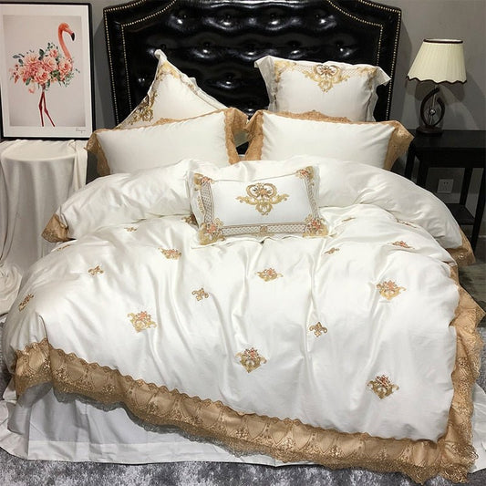Amara | Bedding Set – Egyptian Cotton Duvet Cover with Embroidery 0