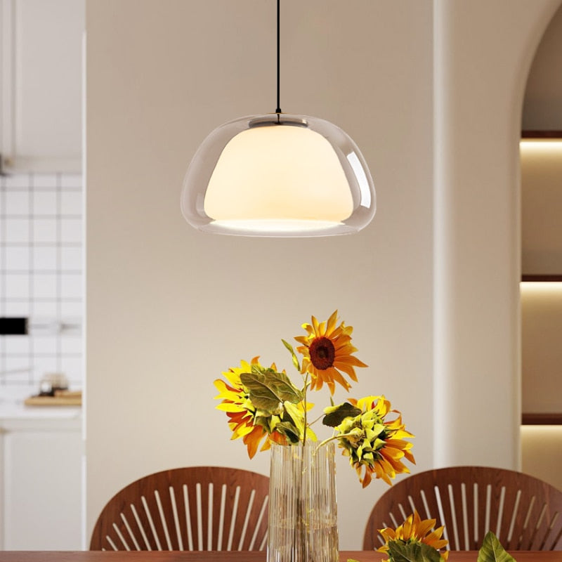 Ambaro | Glass Pendant Light – Adjustable Dome for Kitchen or Living Room Illumination 3