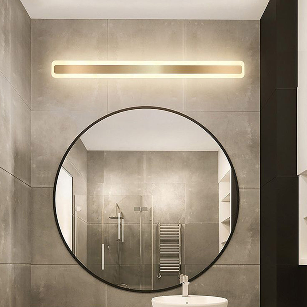 AuroraGlow | Bathroom Wall Light – Elegant Long Mirror Design with Gold Finish 4