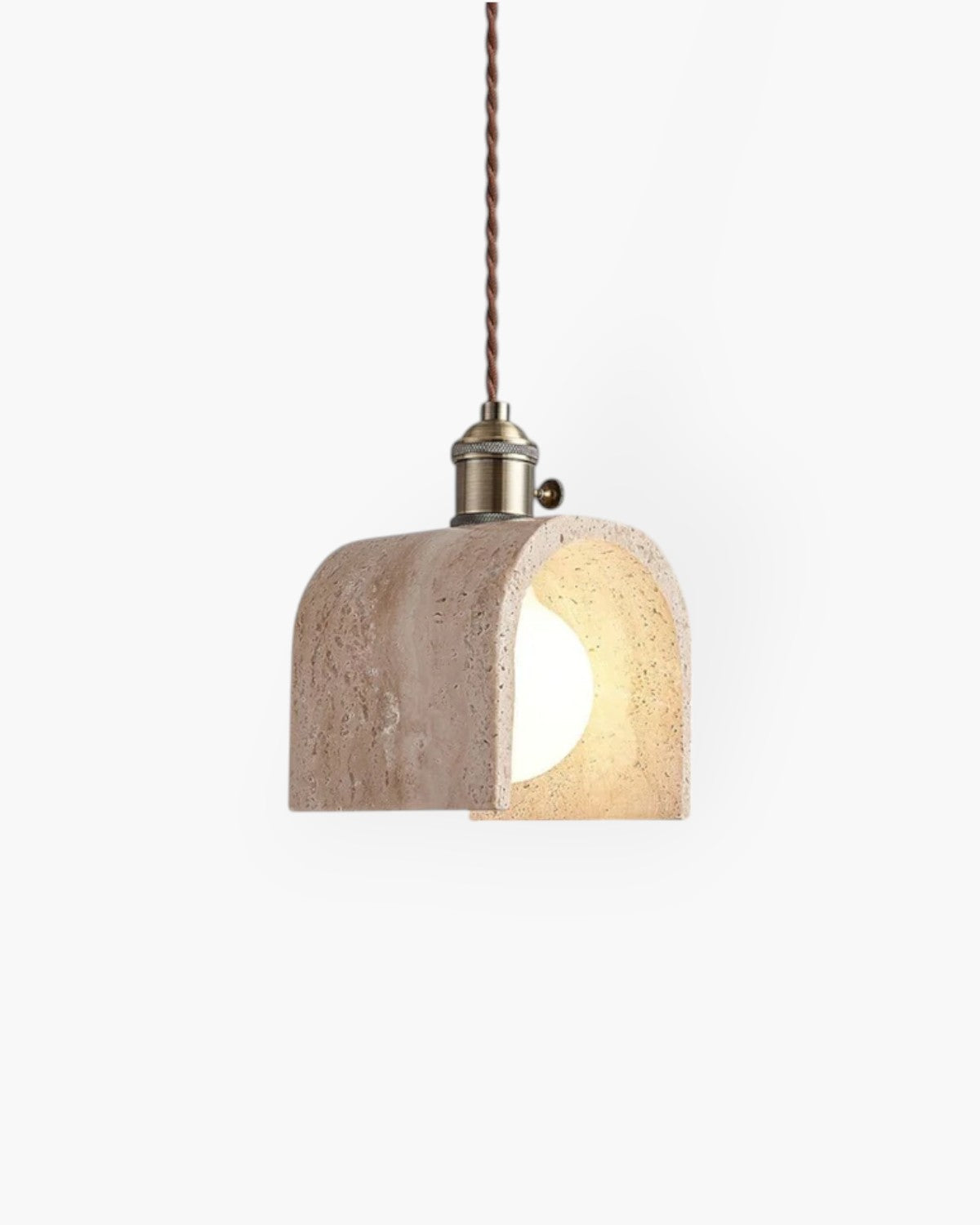 Natural Travertine Pendant Lamp – Elegant Kitchen Pendant Lighting Fixture 1