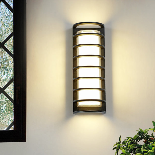 Industrial Black Outdoor Wall Light Sconce – 30W LED Waterproof Exterior Lantern 5