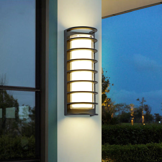 Industrial Black Outdoor Wall Light Sconce – 30W LED Waterproof Exterior Lantern 1
