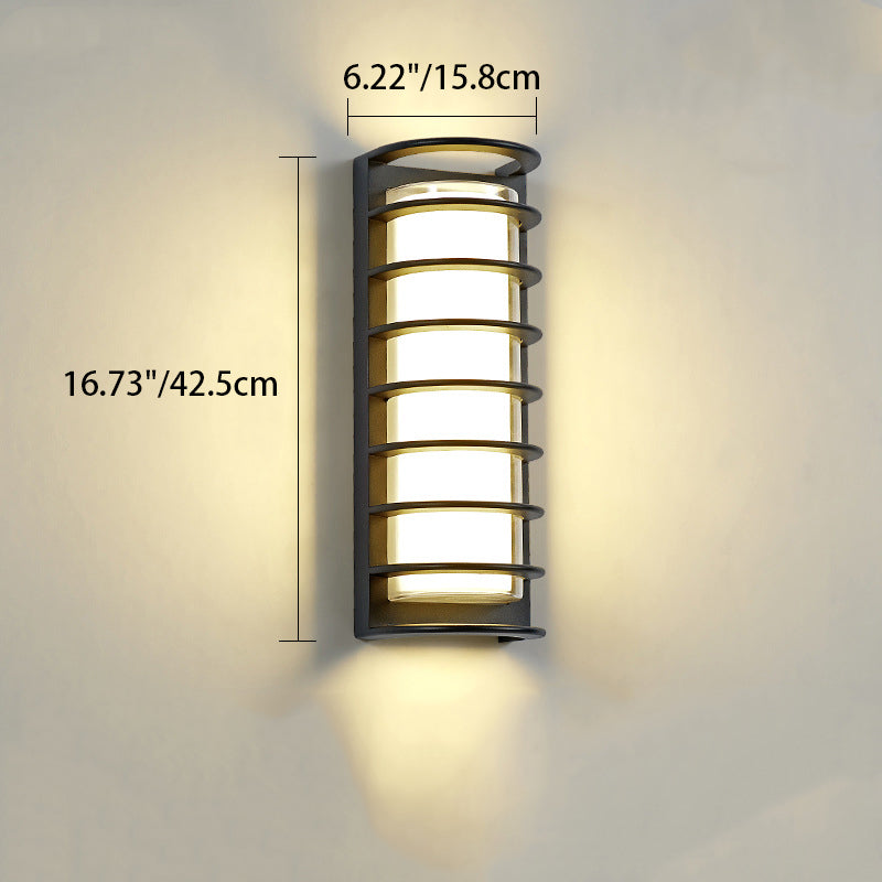 Industrial Black Outdoor Wall Light Sconce – 30W LED Waterproof Exterior Lantern 6