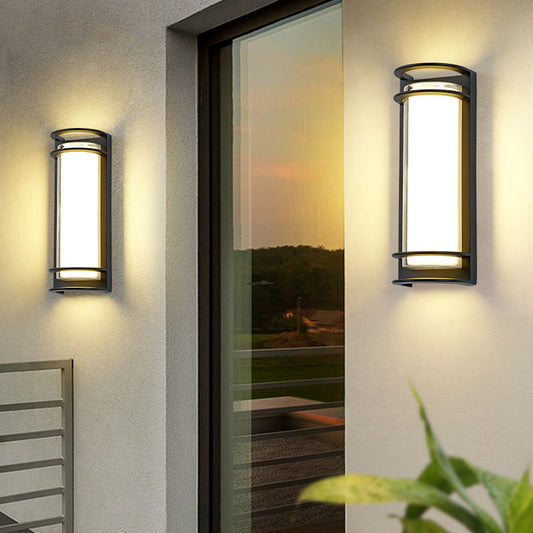 Industrial Black Outdoor Wall Light Sconce – 30W LED Waterproof Exterior Lantern 4