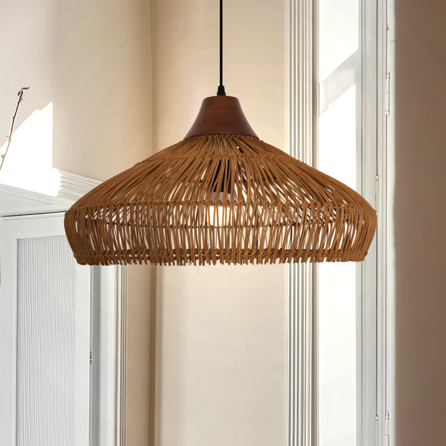 Bambora | Pendant Light – Handmade Bamboo for Kitchen Island Lighting 0