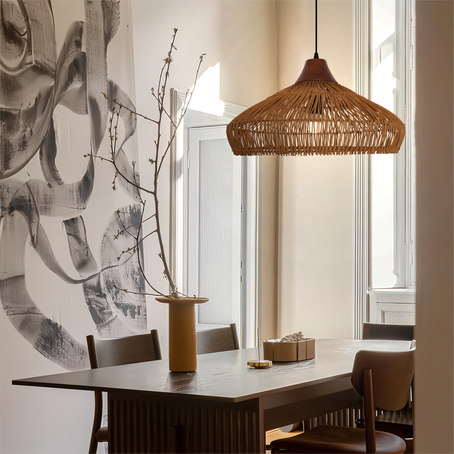 Bambora | Pendant Light – Handmade Bamboo for Kitchen Island Lighting 7