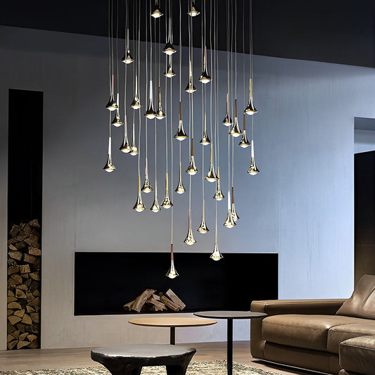 Black Scandinavian Drop Pendant Light - Modern LED Hanging Light for Kitchen or Living Room 1