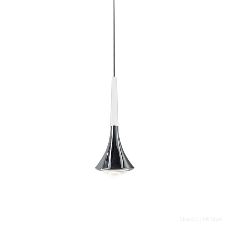 Black Scandinavian Drop Pendant Light - Modern LED Hanging Light for Kitchen or Living Room 10