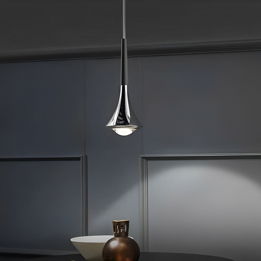 Black Scandinavian Drop Pendant Light - Modern LED Hanging Light for Kitchen or Living Room 2