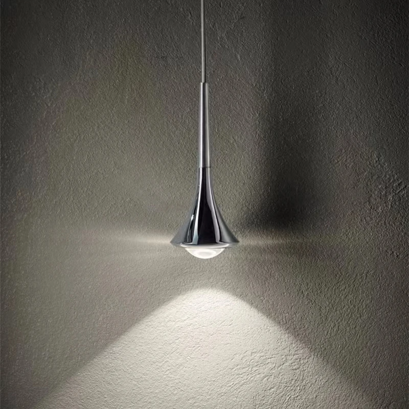 Black Scandinavian Drop Pendant Light - Modern LED Hanging Light for Kitchen or Living Room 3