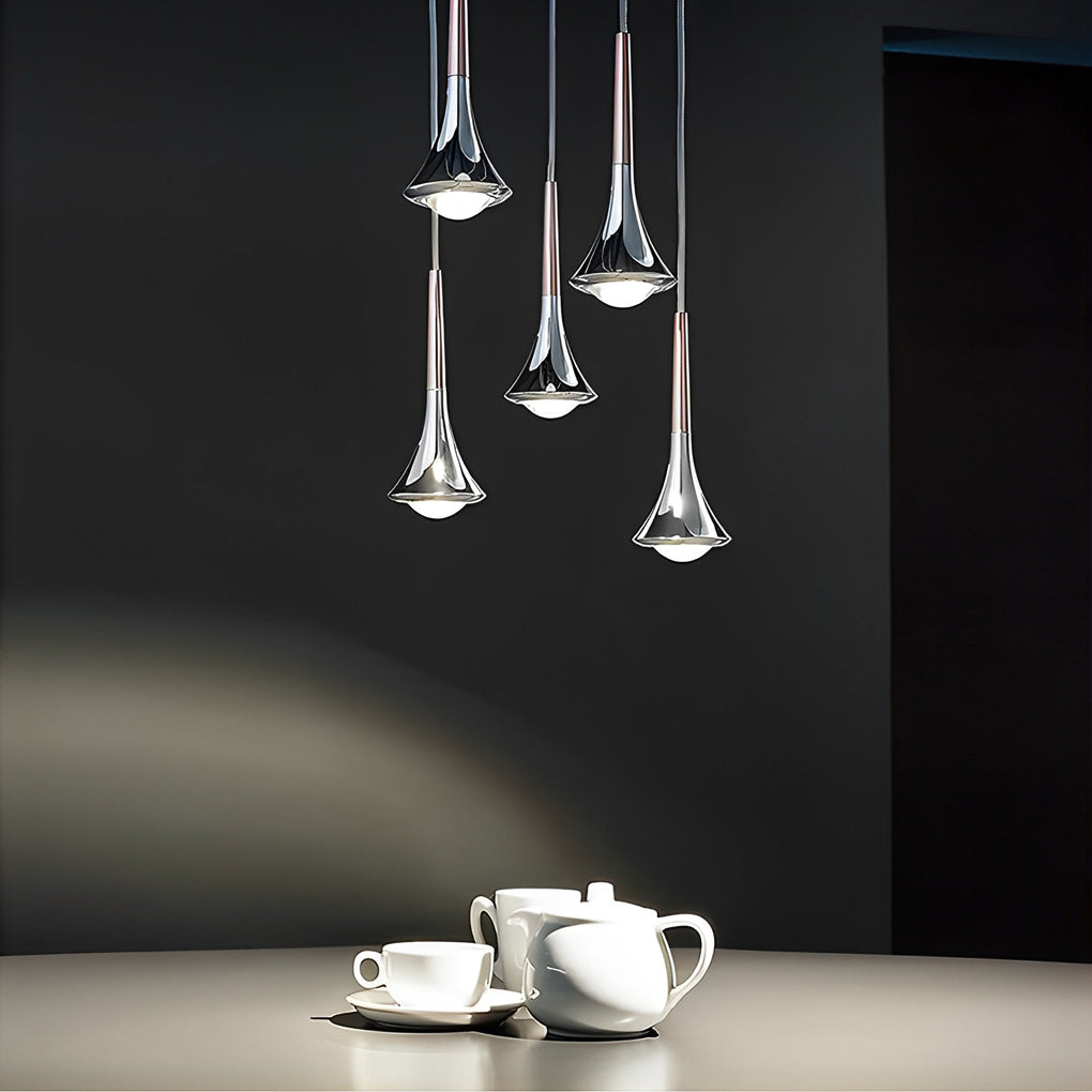 Black Scandinavian Drop Pendant Light - Modern LED Hanging Light for Kitchen or Living Room 8