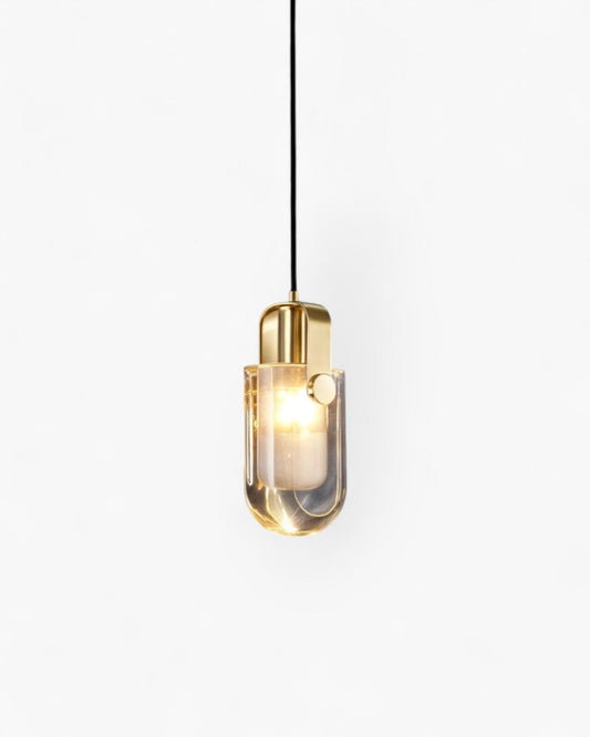 Elegant Gold and Crystal Pendant Lamp – Adjustable Height Kitchen Pendant Lighting 1