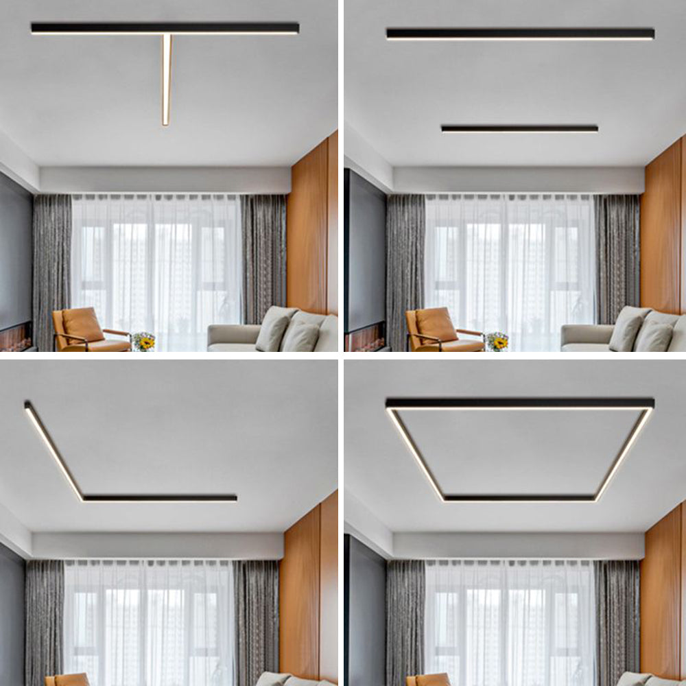 Dimmable LED Flush Mount Ceiling Light Fixture – Modern Black & White Design 3